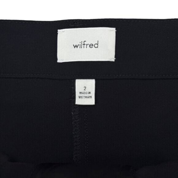 WILFRED Aritzia Astral High Rise Micro Cargo Skirt Sz 2 Black - Picture 3 of 5